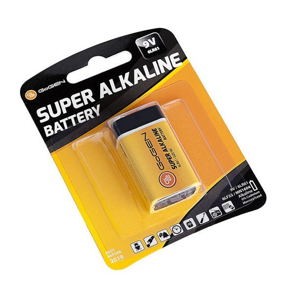 Baterie alkalická GoGEN SUPER ALKALINE 9V, blistr 1ks (GOG9VALKALINE1)