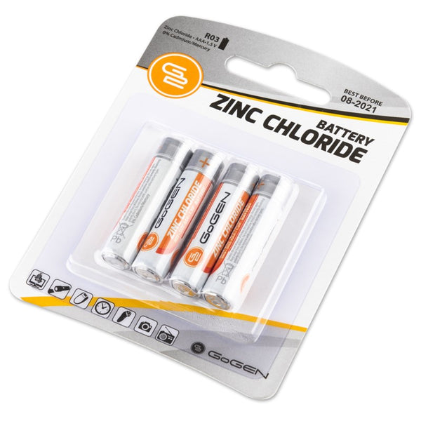 Baterie zinkochloridová GoGEN AAA, R03, blistr 4ks (R03ZINC4)