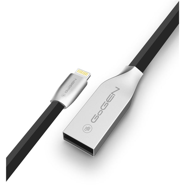 Kabel GoGEN USB / lightning, 1m, plochý (LIGHTN100MM32) černý