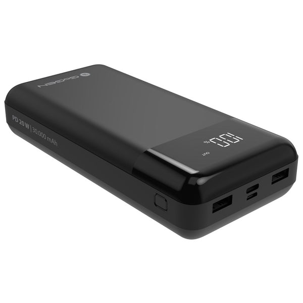 Powerbanka GoGEN 30000mAh, USB-C PD 20W, LCD (PB300001B) černá