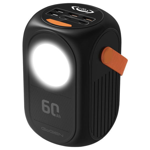 Powerbanka GoGEN 60000mAh, PB600001B, PD65W (PB600001B) černá/oranžová